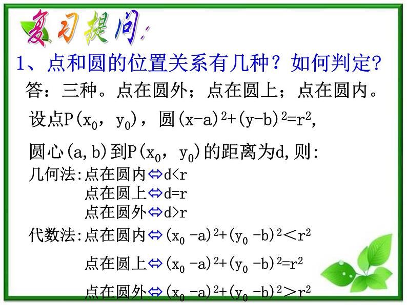 《直线与圆的位置关系》课件11（21张PPT）（北师大版必修2）学案第2页