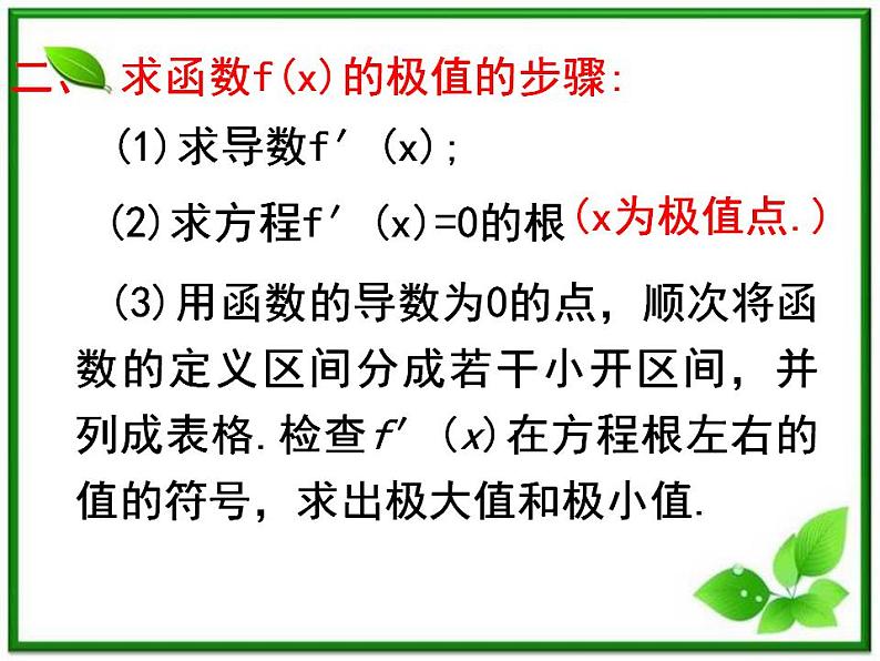 2012-2013高二北师大数学选修2-2：第四课时  3.2.2最大值、最小值问题课件教案第5页