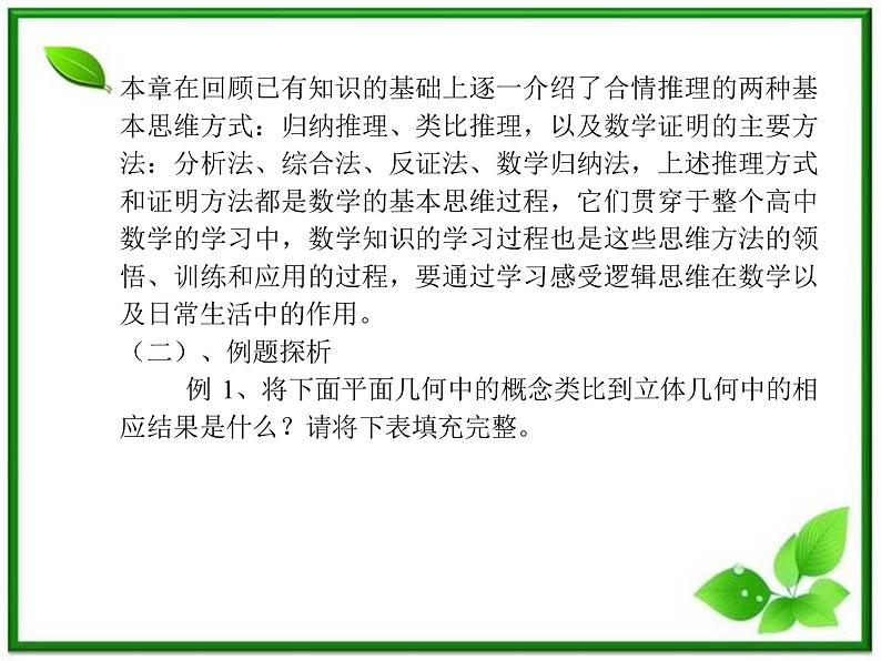 2012-2013高二北师大数学选修2-2：第七课时   第一章推理与证明复习与小结 课件 （北师大必修3）教案第4页