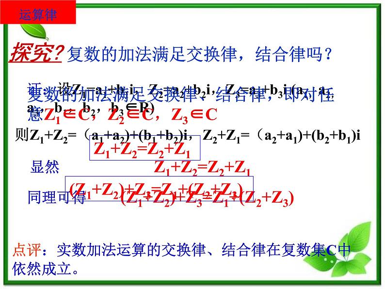 2012届高三数学：5.2.1复数的加法与减法 课件 (北师大选修2-2)教案05