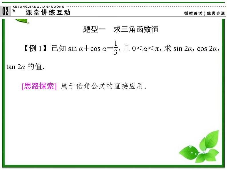 2013高中新课程数学（苏教版必修四）3.2 二倍角的三角函数课件PPT07