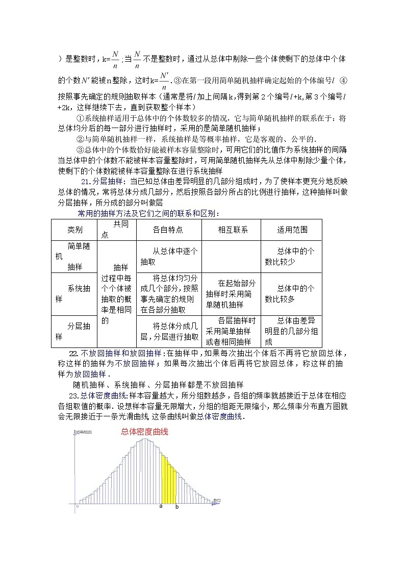 高二数学教案 第一章 概率与统计(第14课)小结与复习 湘教版选修203