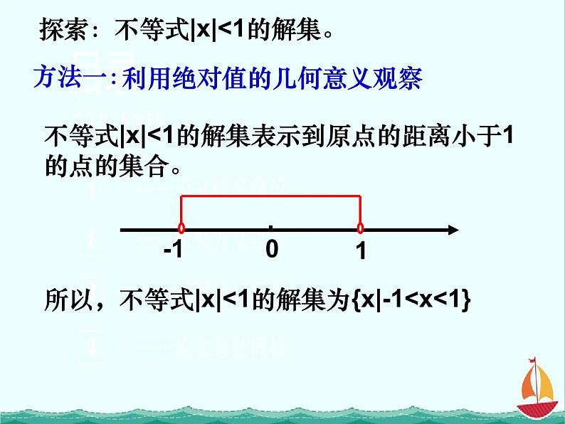 江西省信丰县高中数学课件 《新人教选修4－5 绝对值不等式的解法》 新人教A版选修4-5第5页