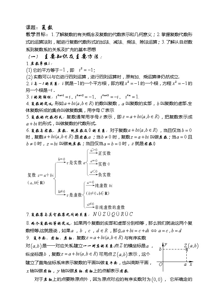 高三理科数学第一轮复习讲义第81课时第十四章复数教案01