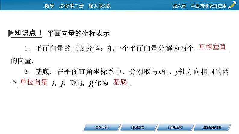 2020-2021学年高中数学新人教A版必修第二册 6.3.2、6.3.3、6.3.4 平面向量的正交分解及坐标表示　平面向量加、减运算的坐标表示　平面向量数乘运算的坐标表示 课件（59张）第4页