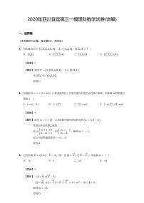 2020届四川宜宾高三一模理科数学试卷