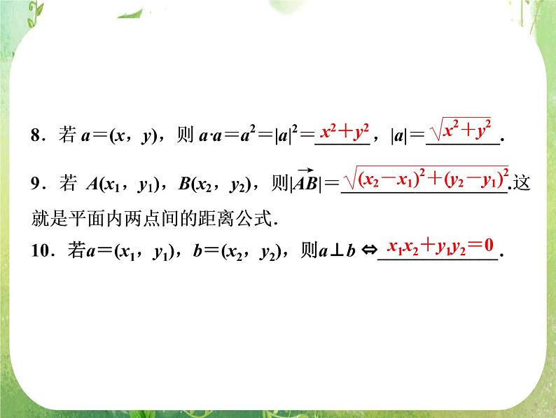 2013新课标高考数学理一轮复习课件：7.3 《平面向量的数量积》新人教版必修405
