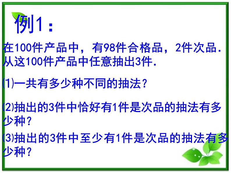 数学：《组合应用问题》课件（新人教B版）第2页