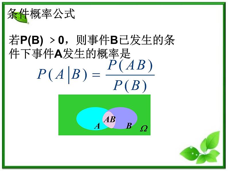 数学：2.2.1《条件概率》课件（1）（新人教B版选修2-3）06