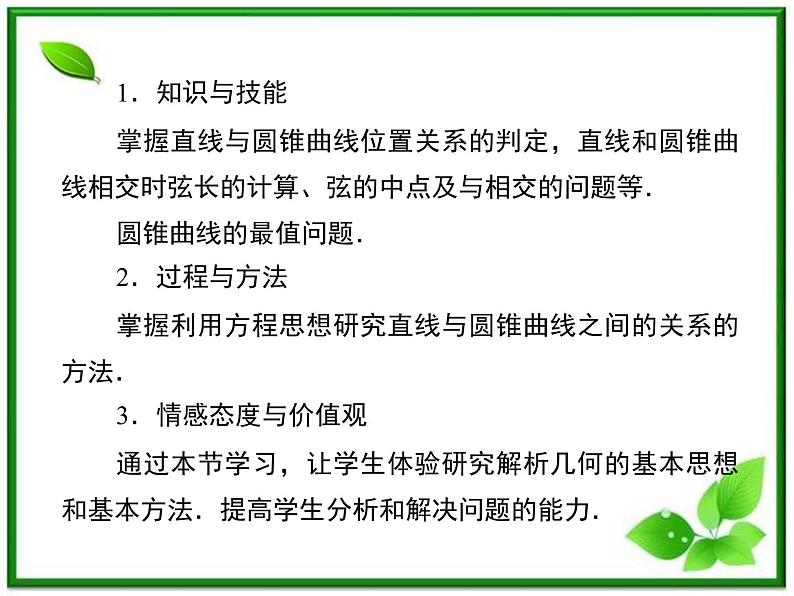 2013版高二数学（人教B版）选修2-1课件2-5《直线与圆锥曲线》第3页