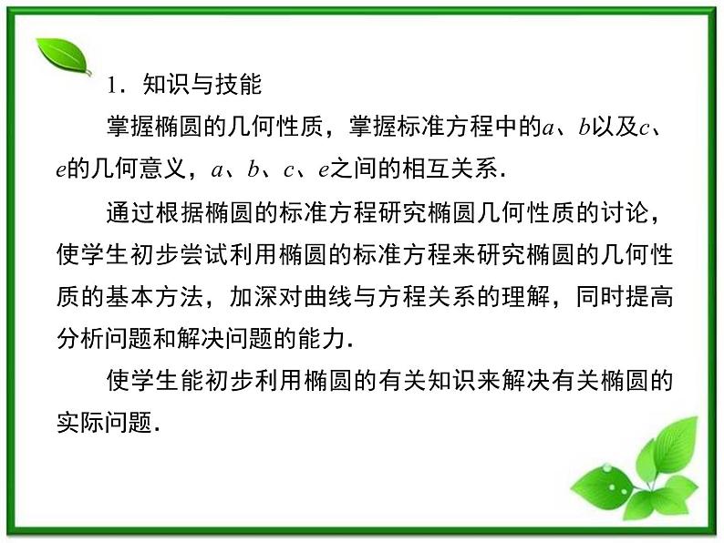 2013版高二数学（人教B版）选修2-1课件2-2-2《椭圆的几何性质》03