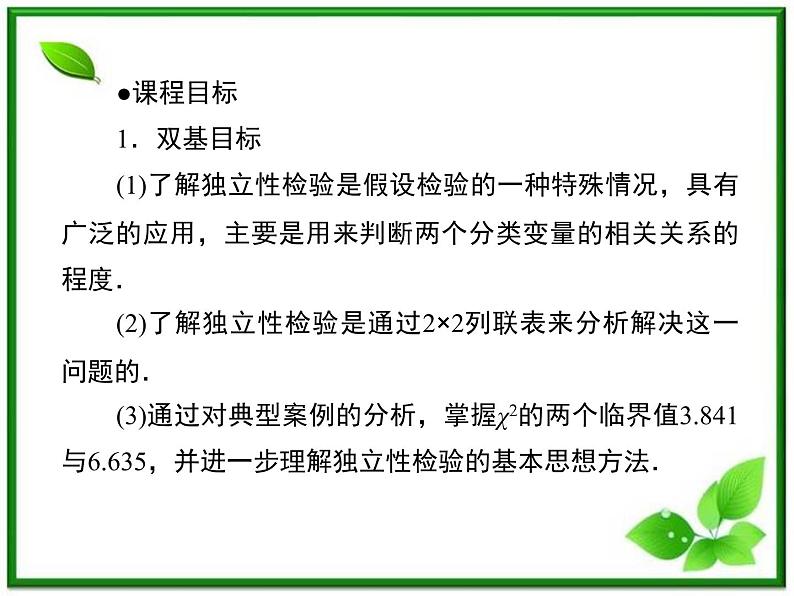 2013高二数学（人教B版）选修1-2课件：1-1《独立性检验》第4页