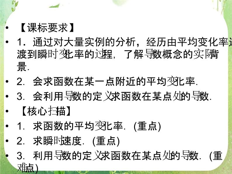 2013高二数学新课程 1.1.1《变化率与导数》课件（新人教A版选修2-2）第3页