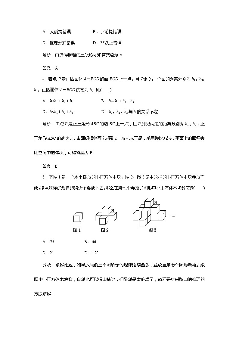 2012高考数学总复习同步：第三十五讲　合情推理与演绎推理（人教版） 试卷02