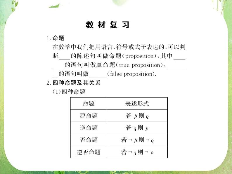 《命题及其关系-充分条件与必要条件》课件3（27张PPT）（新人教A版选修2-1）08
