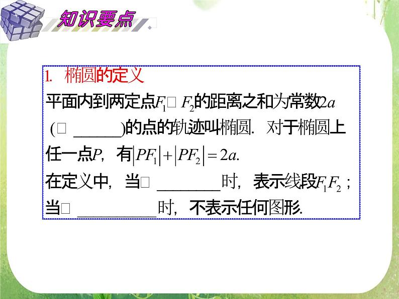 2012届高考数学（理科）一轮复习课件（人教版）第10单元第59讲 椭圆第8页