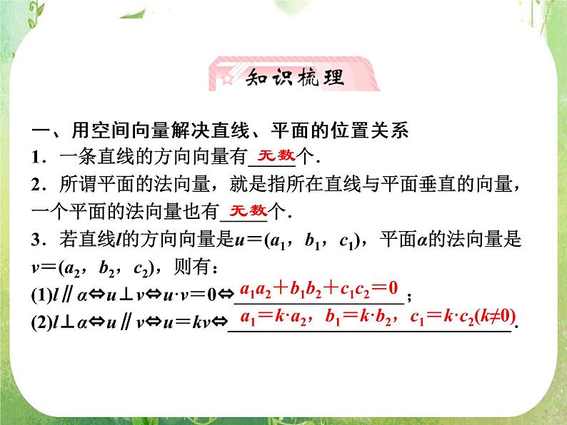 【把握高考】2013高三数学最新专题课件 第九章 9.7《立体几何中的向量方法》人教版选修2-102