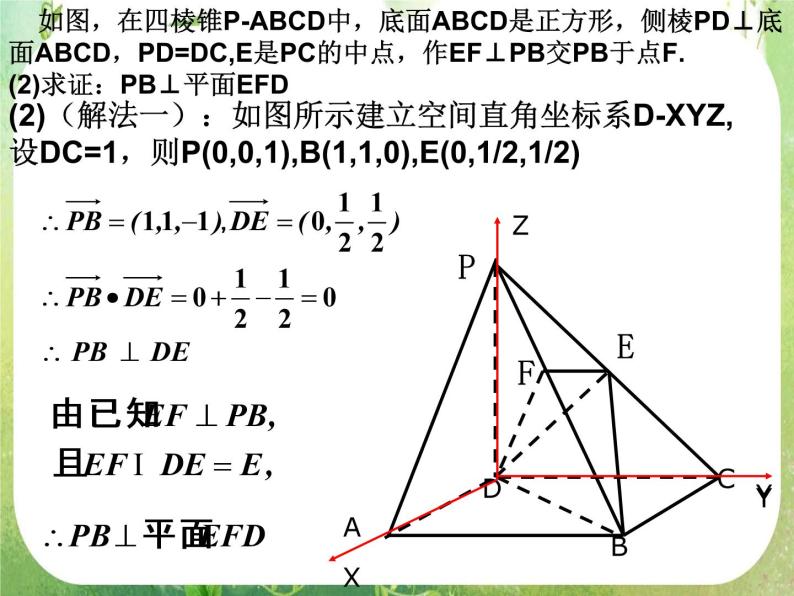 河北省保定市物探中心学校第一分校高二数学课件：《立体几何中的向量方法2》人教版选修2-103