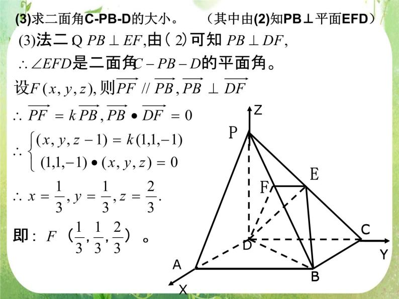 河北省保定市物探中心学校第一分校高二数学课件：《立体几何中的向量方法2》人教版选修2-107