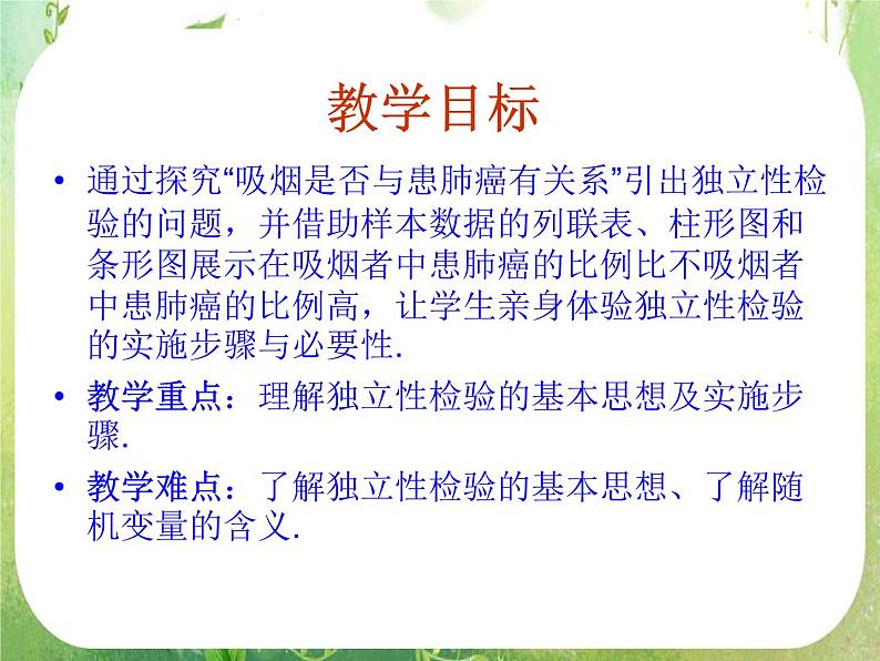 《独立性检验的基本思想及其初步应用》课件4（15张PPT）（人教A版选修2-3）02