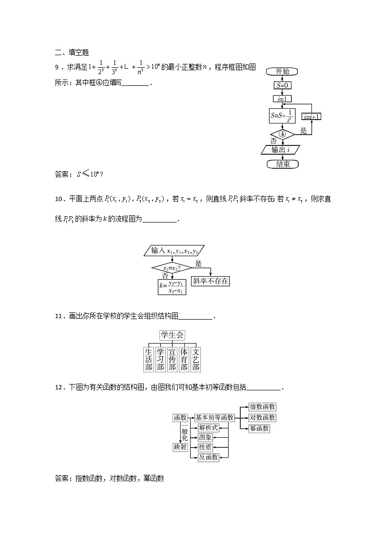 《结构图》同步练习4（新人教A版选修1-2）第3页