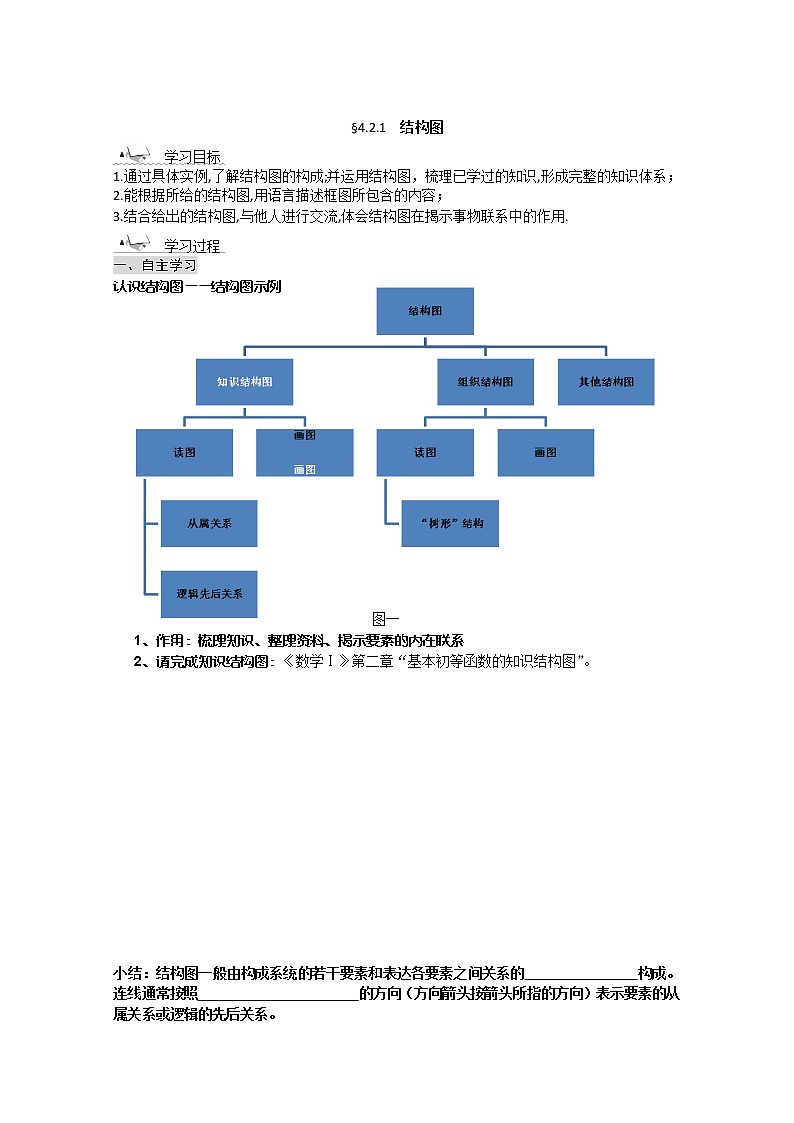 高二新课程数学4.2《结构图》导学案2（新人教A版）选修1-2第1页