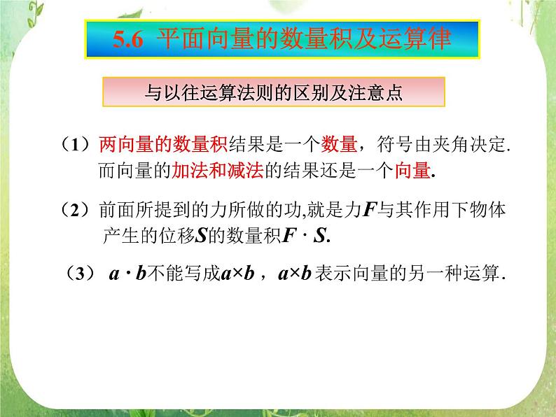 《平面向量的数量积》课件3（15张PPT）（人教A版必修4）第6页