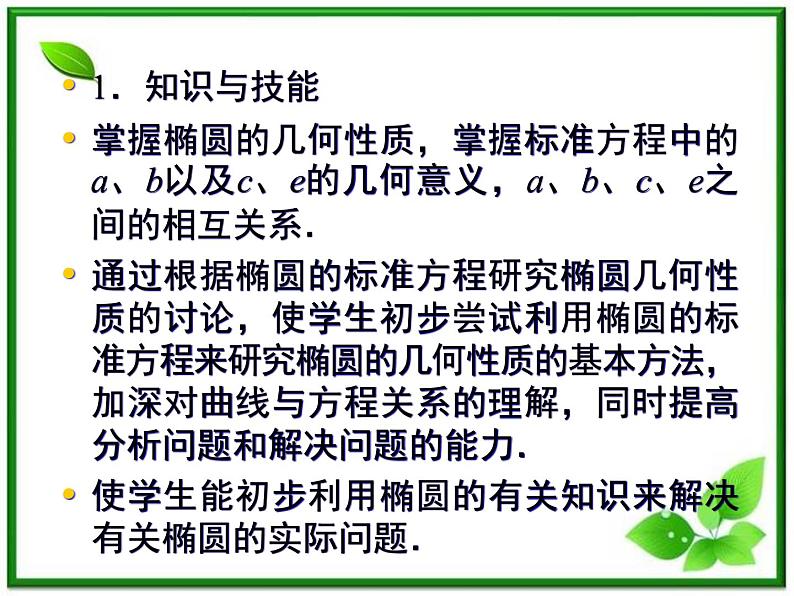 高一数学《第二章 圆锥曲线与方程》课件（人教B版2-1）2-2-2椭圆的几何性质  57张03