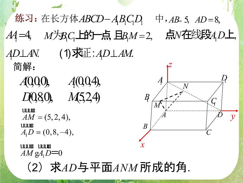 《立体几何中的向量方法--空间角的计算》课件5（59张PPT）（新人教A版选修2-1）06
