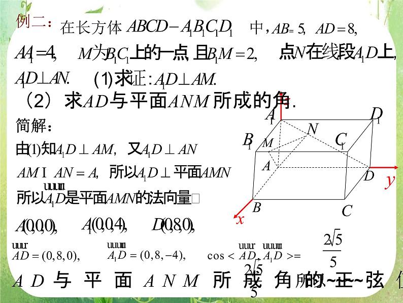 《立体几何中的向量方法--空间角的计算》课件5（59张PPT）（新人教A版选修2-1）08