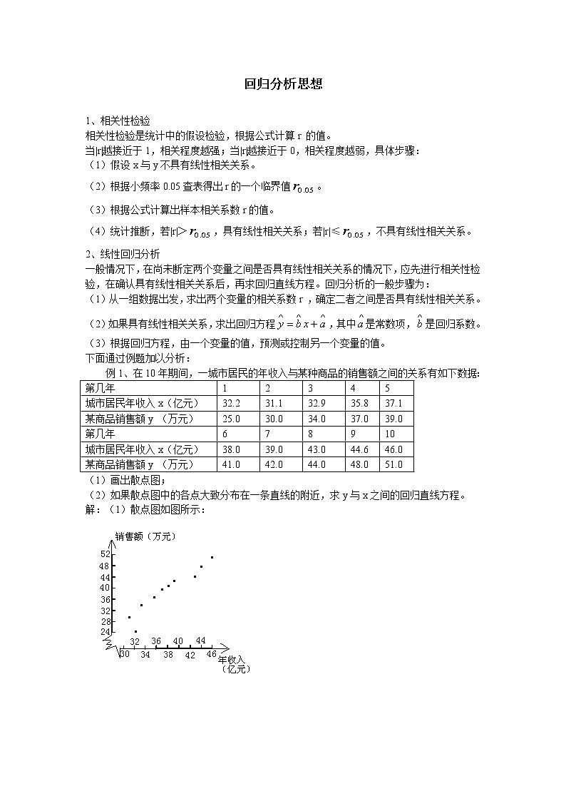 《回归分析的基本思想及其初步应用》学案2（人教A版选修1-2）第1页