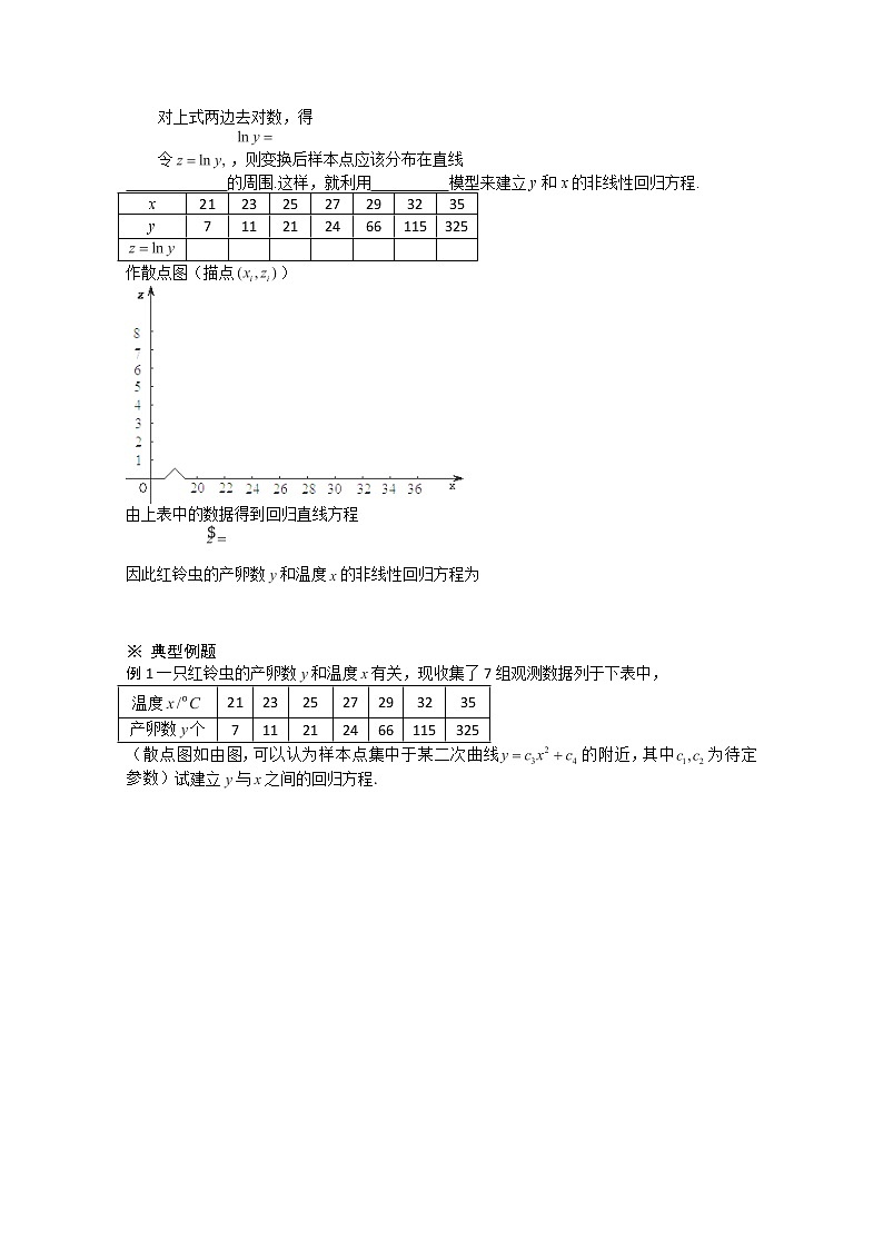 高二新课程数学1.1《回归分析的基本思想及其初步应用》导学案3（新人教A版）选修1-202