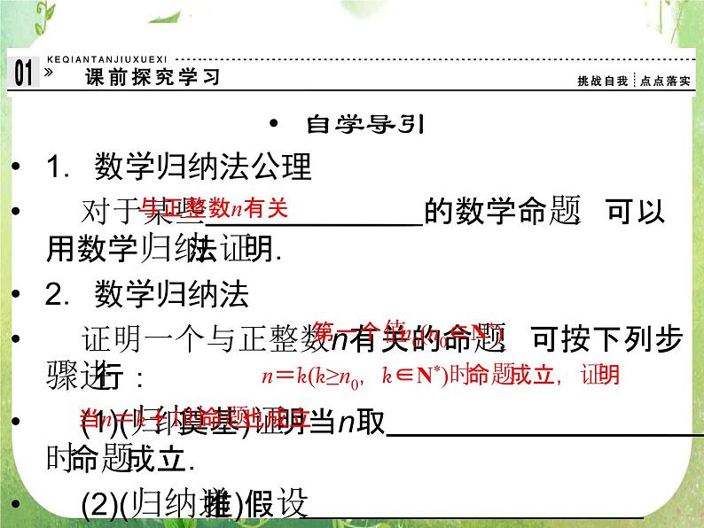 2013高二数学新课程 2.3.1《数学归纳法》课件（新人教A版选修2-2）第3页