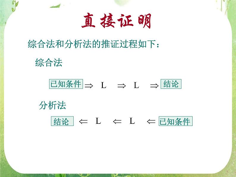 《直接证明与间接证明》课件16（14张PPT）（新人教A版选修1-2）07