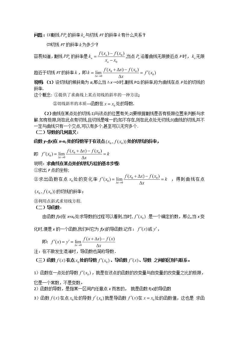 高二新课程数学《1.1.3导数的几何意义》教案（新人教A版）选修2-202