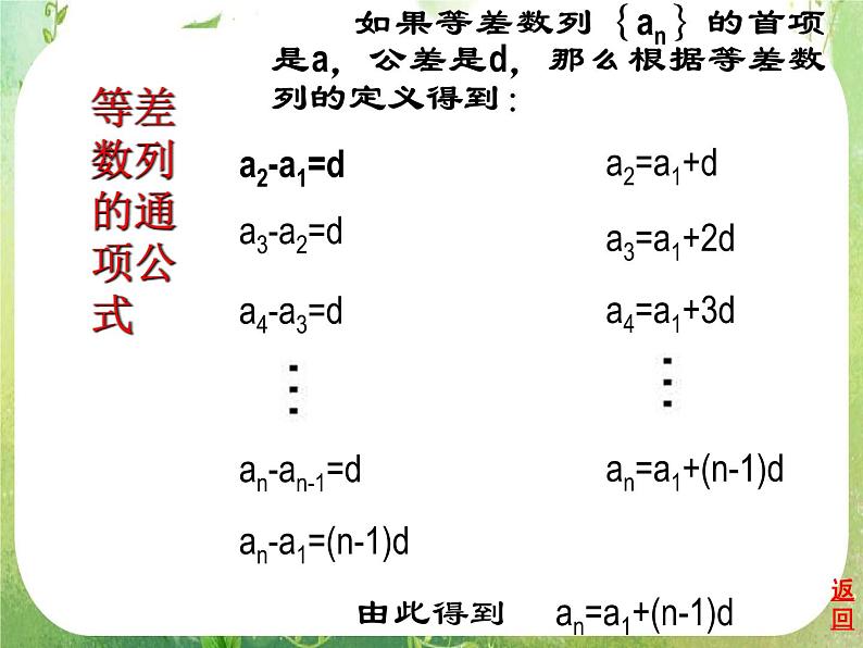 湖南省桃江四中高一数学人教A版必修5 2.2.1《等差数列》课件第8页