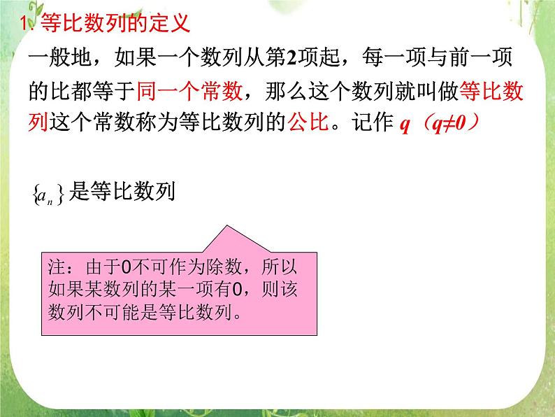 广东省佛山市顺德区罗定邦中学高中数学必修五《2.4等比数列的概念与通项》课件第4页