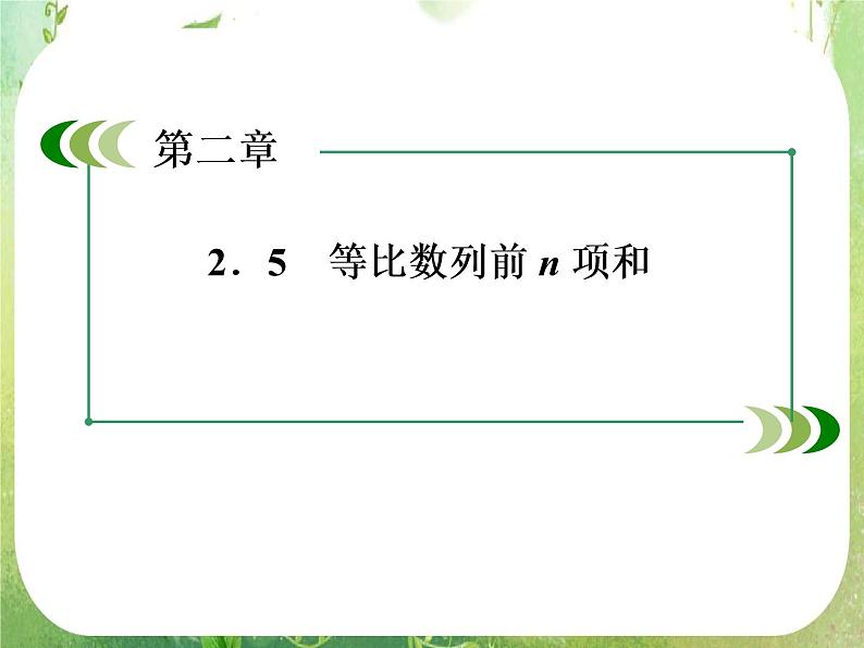 高二数学课件 2-5-1《等比数列的前n项和》 新人教A版必修502