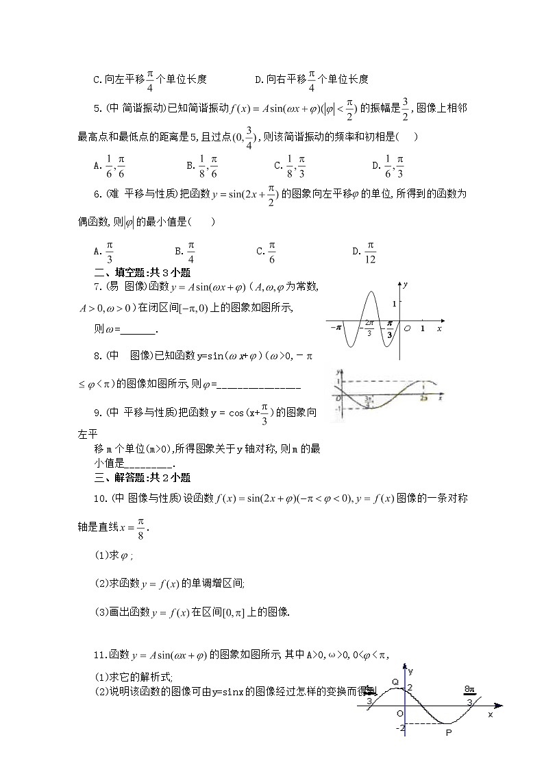 高二数学人教A必修4第一章《三角函数》测试题（三角函数模型的简单应用）02