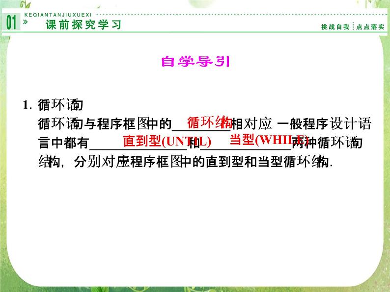 山东省高中数学（新课标人教A版）必修三《1.2.3 循环语句》课件第2页