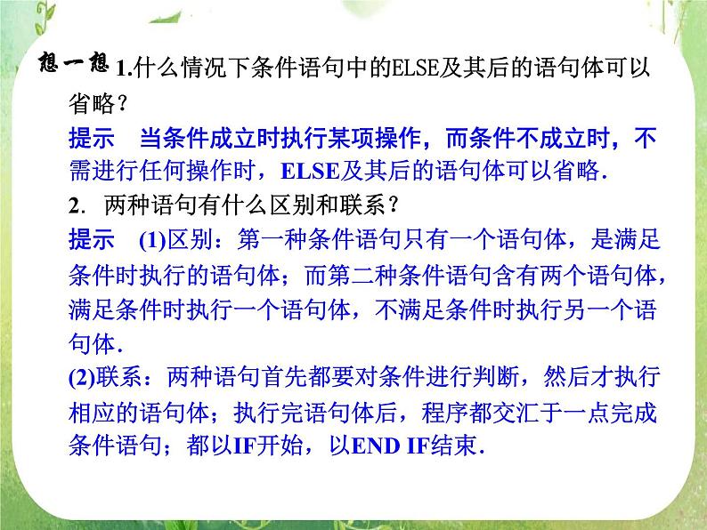 山东省高中数学（新课标人教A版）必修三《1.2.2 条件语句》课件04