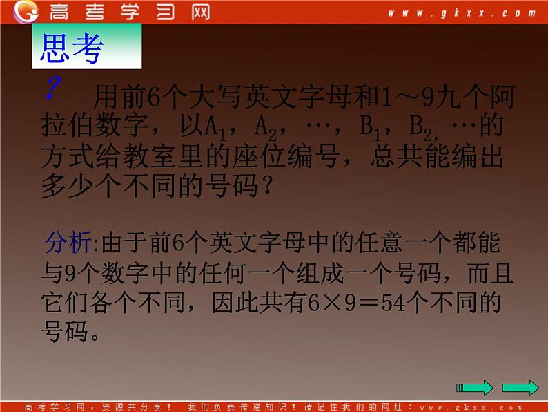 高二数学新课程 1.1.1《分类加法计数原理与分步乘法计数原理》课件（新人教A版选修2-3）（新人教A版）选修2-307