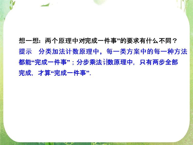 高二数学新课程《1.1.1分类加法计数原理与分步乘法计数原理》课件（新人教A版）选修2-304
