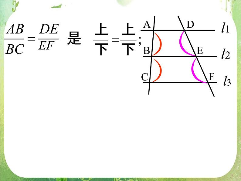 《平行线分线段成比例》课件7（26张PPT）（人教A版选修4-1）07