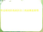 河南省洛阳市第二外国语学校高中数学新人教A版必修四课件：1.2.1-2任意角的三角函数