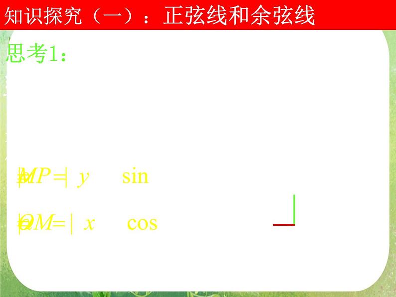 河南省洛阳市第二外国语学校高中数学新人教A版必修四课件：1.2.1-2任意角的三角函数第5页