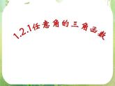 浙江省乐清市白象中学高中数学课件 1.2.1任意角的三角函数1