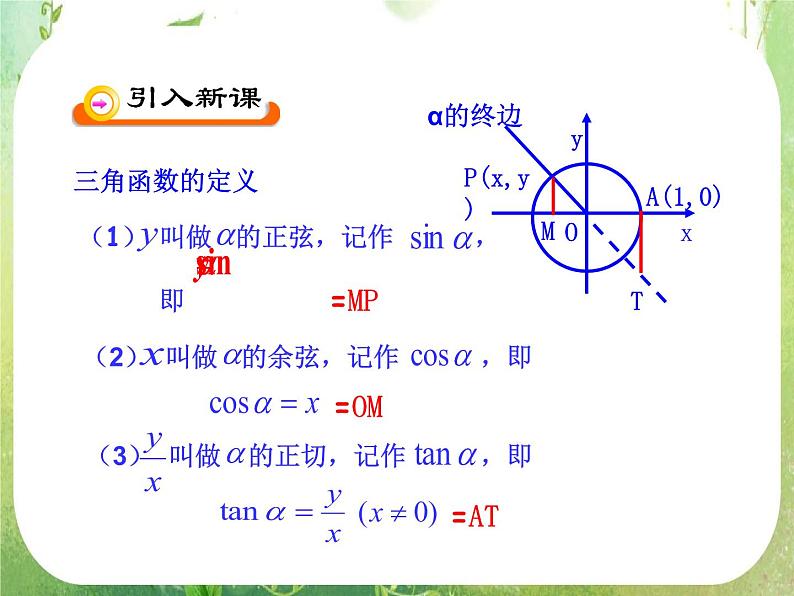 山东省冠县武训高中数学《1.2.2同角三角函数的基本关系》课件 新人教A版必修403