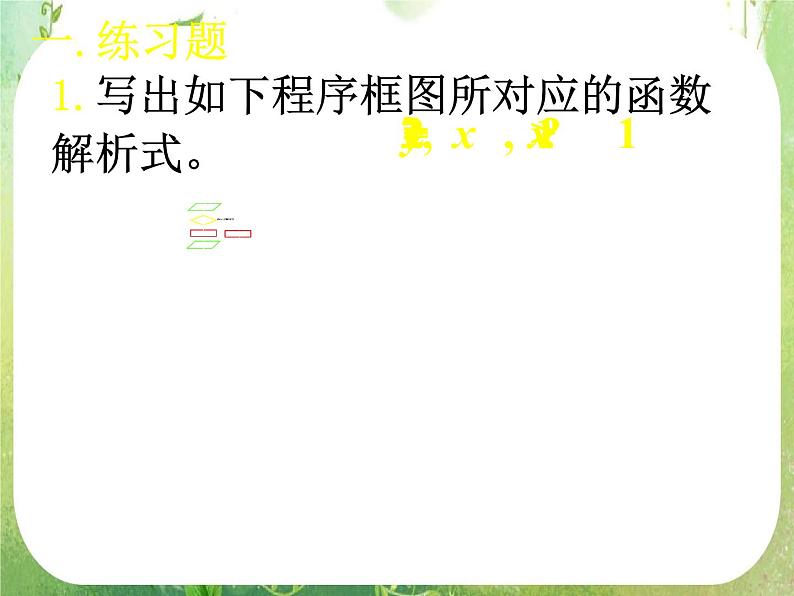 《 程序框图与算法的基本逻辑结构(三)》新人教数学A版必修三课件第3页