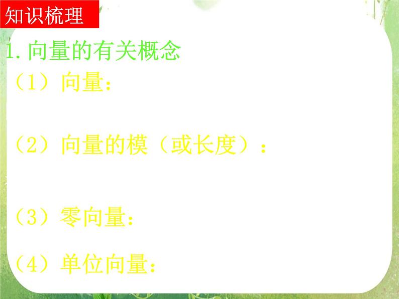 高一数学《第二章 平面向量》单元复习 课件1新课程（新课标人教A版）必修四04